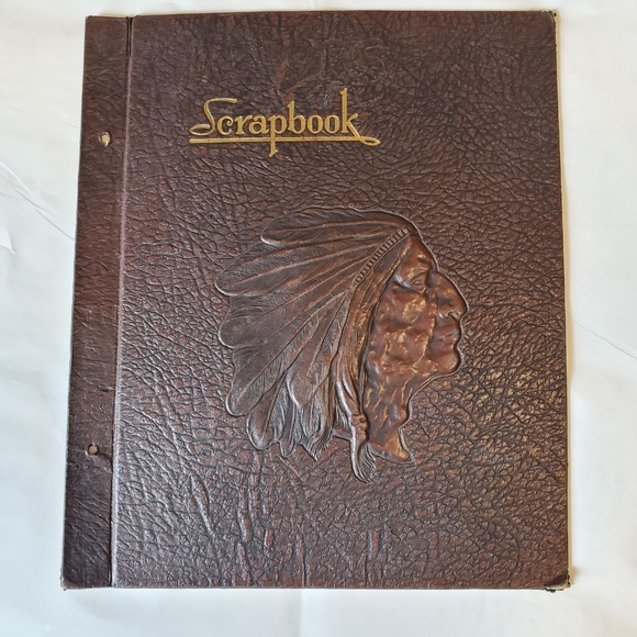 Native American Chief Head Scrapbook- Circa 1940 - Picture 5 of 5